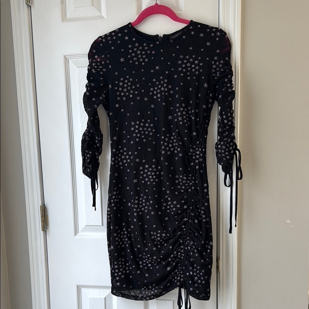 Topshop Black Star Print Dress